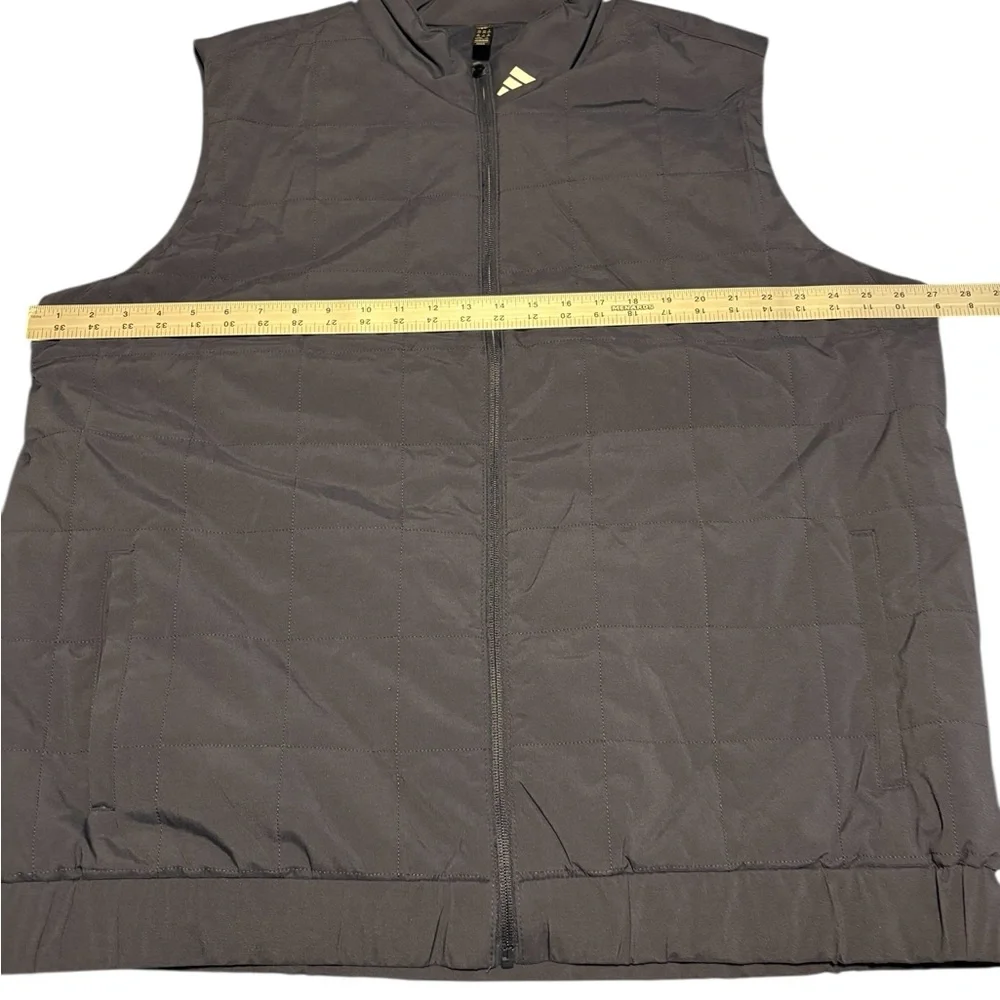Adidas Men’s Quilted Full Zip Up Vest With Front Pockets Navy 2XL NWT
